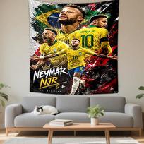 Tapestry Neymar Jr Brazil The Magician Collage Poster Wall Hanging 75x90cm(29x35in)