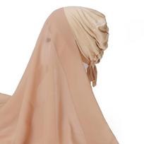 New set bag head scarf, pearl chiffon plus elastic bottom hat yarn one size fits all