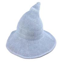 Pointed Top Wizard Cap Wide Brim Pointed Bonnet Cosplay Headpiece Witch Hat  Stage Performance