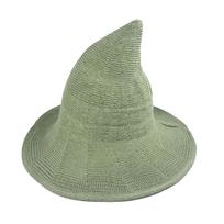 Pointed Top Wizard Cap Wide Brim Pointed Bonnet Cosplay Headpiece Witch Hat  Stage Performance