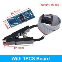 CH341B CH341 24 25 serijos EEPROM Flash BIOS USB programuotojo modulis SOIC8 SOP8 testavimo klipsas EEPROM 93CXX / 25CXX / 24CXX skirtas PASIDARYK pats rinkinys