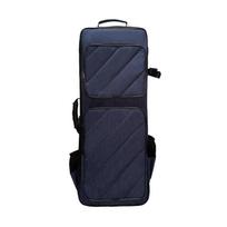 Double Flute Carry Bag Padded Sheltering Case with Shoulder Strap for Long Double mėlyna