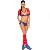 Womens Cheerleading Costume Football Fan Outfit Euro Cup Sexy Argentina 10 Spain