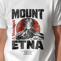 Sicily T Shirt Mount Etna Volcano Poster Italian Souvenir Vintage Vintage Breathable Unisex Stylish Versatile Soft 4XL black