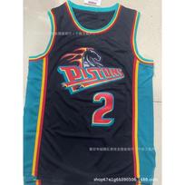 Detroit Pistons 33 Grant Hill Jersey 2 Cade Cunningham Retro Embroidered Basketball Mens Sports Shirt XL