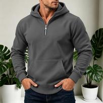 Men's Casual Pullover Hoodie with Large Pockets for Outdoor Sports L
