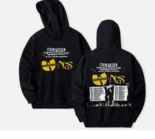 Wutang and Nas The Saga Continue Worldwide 2023 Hoodie L black