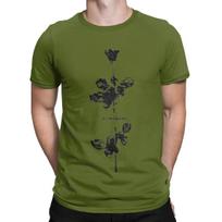 Depeches Mode Memento Mori T Shirt Fun Tees Short Sleeve Crew Neck T-Shirts 100% Cotton New Arrival Clothing Unisex XXXL armijos žalia spalva