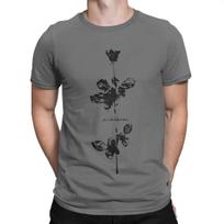 Depeches Mode Memento Mori T Shirt Fun Tees Short Sleeve Crew Neck T-Shirts 100% Cotton New Arrival Clothing Unisex L tamsiai pilka spalva