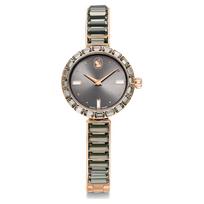Swarovski Matrix Bangle Rose Gold Tone Stainless Steel Grey Dial Swarovski Stones 5679887 gray