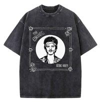 High Quality Cotton Vintage Washed Bruno Mars The Romantic Tour 2026 T Shirt Fashion Women's Aesthetic Loose Acid Wash Tees Shirts XXL