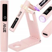 AlleLac UV LED lempa hibridiniams nagams, 1,6 W, tiksliam taškiniam kietinimui, rožinė