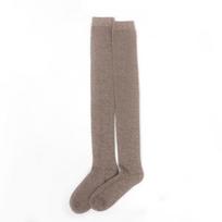 Womens Cashmere Over Knee Socks High Tube Slim Warm Casual Soccer One Size for under 130 lbs gray