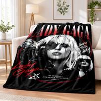 Lady Gaga Flannel Throw Blanket Soft Warm Cozy For Sofa Bed Indoor Home Bedroom Use 130cmx150cm