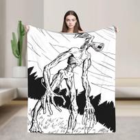 Siren Head Horror Plush Blankets  Novelty Throw Blanket for  Sofa Bedding Lounge 125*100cm Bedspread 100X130CM