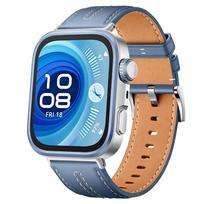 Leather Watch Strap Compatible with Huawei Watch Fit 3 / Fit 4 / Fit 4 Pro / Fit 5 / Fit 5 Pro - Replacement Wristband Blue blue