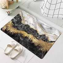 Marmuras su auksinėmis gyslomis Folija Modernus prabangus kilimėlis Kilimėlis Neslystantis Lengvai valomas Namų dekoras Vonios kambariui Miegamajam Įėjimui Durims 30X50CM gray