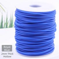 Round Shape Hollow Rubber Tubing Transparent Hose Resistance Material Stretch Stitch Cord 2mm Diameter Colorful Design