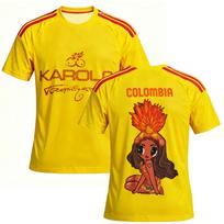 Karol G Tropicoqueta Football Jersey 2026 Men Women Sports T-Shirt Street Oversized Breathable Tee Unisex Casual Graphic T Shirt 6XL yellow