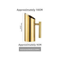 304 Stainless Steel Cold Water Pitcher With Modern Design For Home Use Gold 1L