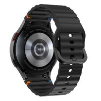 Silikoninė apyrankė skirta Samsung Galaxy Watch 7 FE 6 4 Classic 5 pro 44mm 40mm 43mm 47mm 45mm apyrankė Galaxy Watch6 7 dirželis 6 classic 43mm 47mm juoda