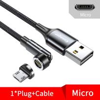 Essager pasukamas magnetinis kabelis 360 laipsnių USB tipo C įkrovimo kabelis 3A greito įkrovimo magnetinis įkroviklis 540 pasukamas mikromagnetinis kabelis 2m Micro Cable