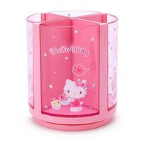 Sanrio Pink Plastic Hello Kitty Pen Rotating Pen Holder for Makeup Pet 213110 Stand, 360-Degree Cosmetics, Brushes, Tulle, Character, pink