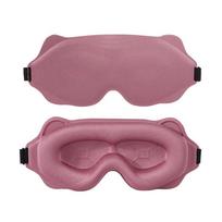 100%Blackout 3D Sleep Mask Zero Eye Pressure Contoured Eye Cover with Memory Foam Adjustable Weighted Eyelash Friendly Blindfold rožinė