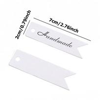 100PCS/Lot Handmade Hang Tag Gift Baking Universal Card Vintage Card Kraft Paper Swallowtail DIY Packaging Decoration TMZ white
