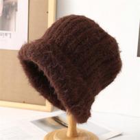Candy color big head circumference knitted hat women's autumn and winter windproof ear protection hat warm thickened wool hat stack hat M（56-58cm） beige