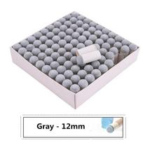 100 vnt./rinkinys Biljardo kieti pilki biliardo lazdų antgaliai Biljardo aksesuaras gray 12mm#1