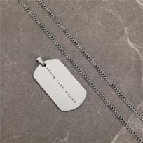 This Proves Them Wrong. Military Pendant Necklace sidabras
