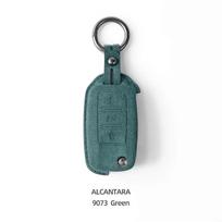 Alcantara automobilio rakto dėklas pilnas dangtelis pulteliui Volkswagen Golf 7 MK7 Tiguan MK2 Ateca Leon Ibiza Skoda Octavia Keyless gray