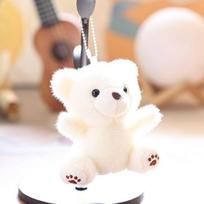 Plush Teddy Bear Keychain With Short Plush Material For Boys And Girls balta