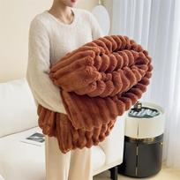 Triušio pliušinis pledas Daugiafunkcinis miegojimo pledas Falei Pliušinis biuro pledas Sofa Automobilio uždangalas Pledas 180x200cm