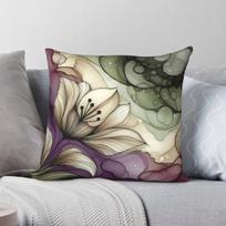 Modern Floral Abstract Tulip Square Pillowcase Polyester Linen Velvet Pattern Zip Decorative Pillow Case Bed Cushion Cover 18 45X45CM gray