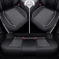 Universali PU odinė ledo šilko automobilių sėdynių užvalkalų pagalvė PEUGEOT 206 307SW 308 407 408 508sw 208 2008 3008 4008 5008 Black White 5 Seat black