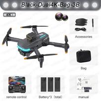 P14 Max Drone 8K HD GPS Profesionalus UAV sumanus kliūčių išvengimo sulankstomas dvigubas fotoaparatas bešepetėlis mini orlaivis 5000M Dual 4K 3B juoda