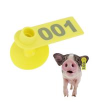1 100 Number Plastic Livestock Ear Tag Animal Tag for Goat Sheep Pig (Yellow)