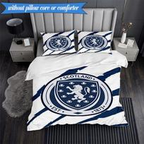 3PCS Scotland's Lion Rampant Emblem Bedding Set 2D Printing (Includes 1 Duvet Cover + 2 Pillowcases Coreless), Bedroom decor,Fan gift 135cmx200cm white