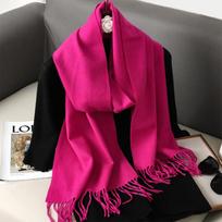 Nauja žieminė skara Šalikai Apvyniojami kašmyro skara Moteriška šilta mada Pashmina Moteriškas pončas Kaklo skarelė Echarpe Bandana pink