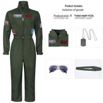 Naujas Helloween piloto komandos kostiumas vakarėliams ir pasirodymams Medium black