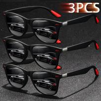 Three-Piece Fashionable Mirror Colorful Men's Glasses Set Elliptical Outdoor Cycling Glasses Lightweight Classic Design High-Qua black