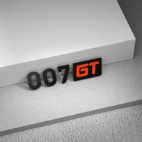 Fit For  007GT 001 7X 009 007 Black Emblem Modification Black Warrior Car Rear Emblem Decoration white