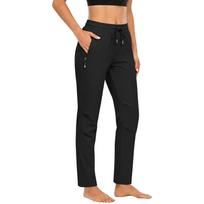 Women's Casual Color Stretch Pants with Pockets for Everyday Wear L