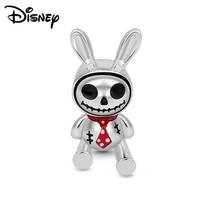 Disney 925 sidabro Minnie Olafas Ir Helovino monstras Įvairūs pakabukai karoliukai Tinka mergaitėms Pasidaryk pats apyrankės karoliai white
