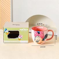 Disney Pelėda Mikis 3D Puodelis Kūrybingas Keramikinis Kavos Puodelis su Rankena Gražus Poros Puodelis Dovana Namų Biuro Puodelis 550ML color box