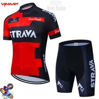 Strava Mens Cycling Jersey Bib Shorts Set Breathable Mesh Riding Kit Road Mountain Bike XXXL