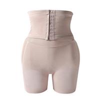 High Waist Tummy Control Butt Lifter Shapewear Shorts with Front Hooks for Women S abrikosas