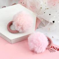 2 VNT. Pūkuoti Kamuoliukai Plaukų Gumytės Mielos Plaukų Gumytės Vaikams Mergaitėms Galvos Apdangalai Elastingas Surišėjas Plaukams Scrunchie Plaukų Aksesuarai Size fits all white